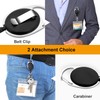 Fushing 10 Pcs Retractable ID Card Holder Key Ring Badge