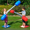 ASQzhuLIWing Inflatable Lawn Duelstick Game, Duelstick Gladiator Playset, Suitable for