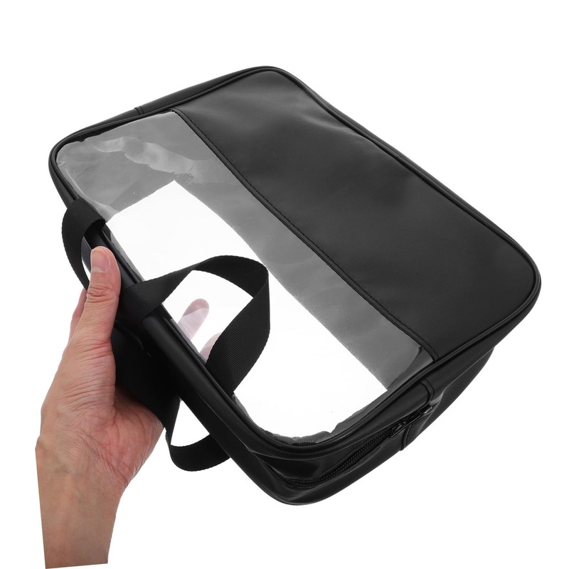 Outanaya Clear Makeup Bag Toiletry Organizer with Handle Portable Travel