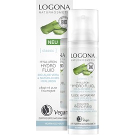 Logona Natural Cosmetics Hyaluronic Hydro Fluid with Highly Concentrated Organic Aloe Vera and Hyaluronic Acid, Intensive Moisturising, Natural & Vegan Face Care, 30 ml