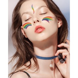 2 Sheets Temporary Rainbow Tattoo Festival Tattoo Fake Tattoo LC025 029