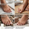 Pack of 120 Glue-On Artificial Toenails - White Square Natural