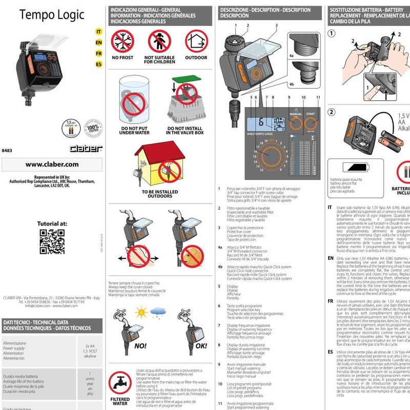 Claber Tempo Logic Programmer