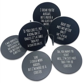 Coaster Jokes 6 Piece Ceramic Coaster Set Funny Dad Jokes Humor Drinkware Home Decor