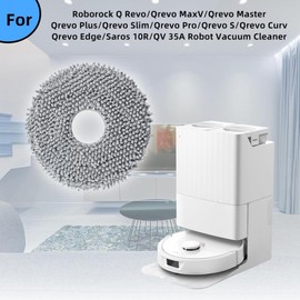8 Pack Mop Pads for Roborock QV 35A/Saros 10R/Q Revo/Qrevo S/Qrevo Pro/Qrevo Plus/Qrevo Master/Qrevo Slim/Qrevo Curv/Qrevo Edge Robot Vacuum Cleaner, Spin Cleaning Pads Replacement Accessories Set