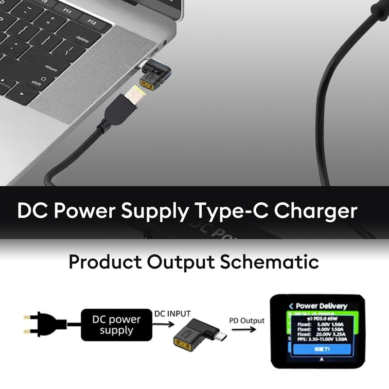 USB C to Thin Tip Adapter 90 Degree USB C