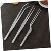KICHOUSE 1 Set Precision Stainless Steel Tweezers Kitchen Tongs for