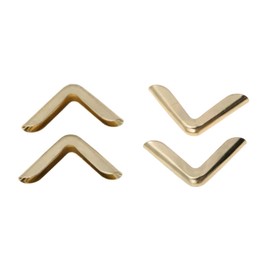 Omabeta 50pcs Protector de esquina de libro de hierro vintage (Aurichalceous) - Protección para muebles y álbumes de recortes - Color Dorado