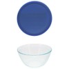 Pyrex 7402 6-Cup/1.5L Sculpted Glass Mixing Bowl and 7402-PC Amparo
