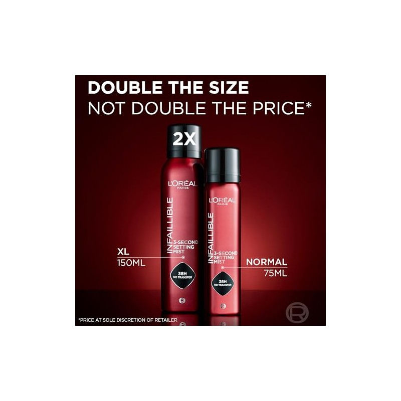 L'Oréal Paris Infallible 3-Second Setting Mist Fijador de Maquillaje 150ml