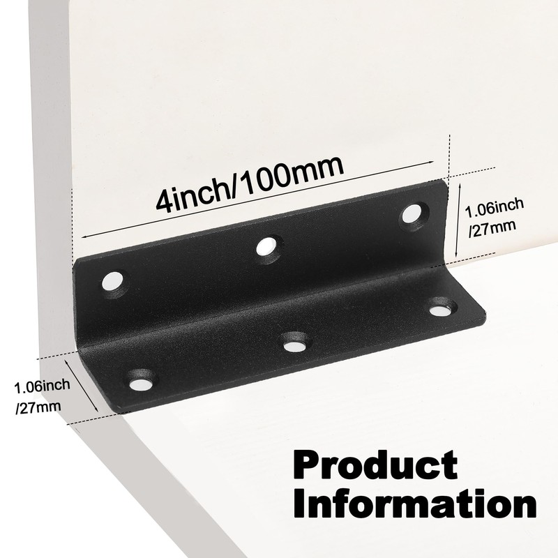 Redunest L Bracket, Heavy Duty Corner Brace, 20 Pack 4"