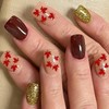 Thanksgiving Press on Nails Square Short Length Glossy Full Cover