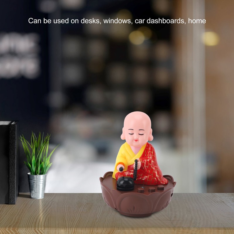 Musical Nodding Monk Figurine Decoration Moving Head Buddha Statue with