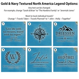 Holy Cow Canvas Classic North America Map on Canvas, Travel Map with Pins to Mark Travels, North America Pin Board, Maps for Wall Push Pin, Gift for Travelers (30" x 30", Rolled)