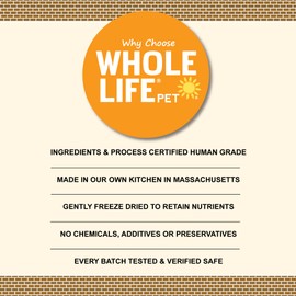 Whole Life Pet Just One Turkey - Cat Treat Or Topper - Human Grade, Freeze Dried, One Ingredient - Protein Rich, Grain Free, Made In The USA