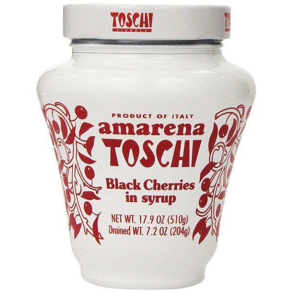 Amarena Toschi Italian Black Cherries in Syrup 17.9 Oz.