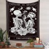 Naykow Skull Tapestries Black and White Skeleton Gothic Grunge Dark