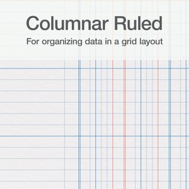 Boorum & Pease Series Columnar Book, 6 Column, 150 Page, Black/Red (1602 1/2-150-6)