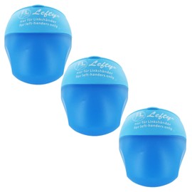 KUM AZ105.34.16-B - Left-Handed Buddy Sharpener, Pack of 3, Blue, Pencil Sharpener with Container