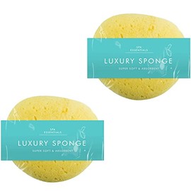 Extra Large Luxury Bath Sponge, Soft Shower Bathing Gentle Exfoliating Body Scrub, Perfect for Skin Care (2 Luxury Sponges)