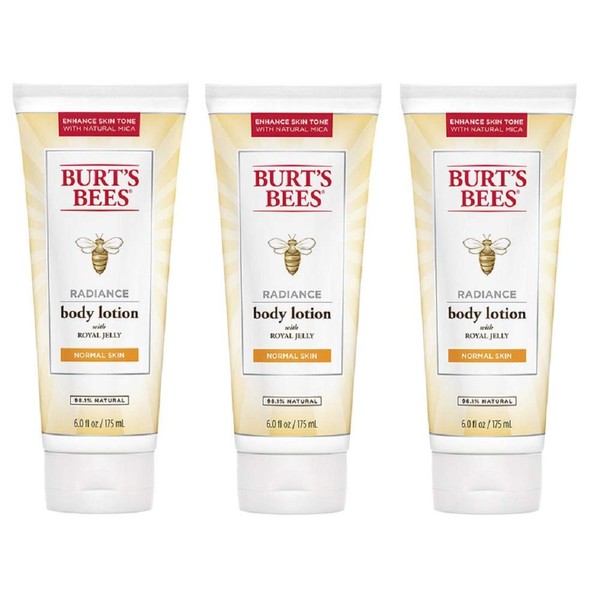 Burt's Bees Radiance Body Lotion, With Royal Jelly, 6 Ounce (Pack of 3)