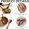 2 Pieces Wooden Salad Servers Salad Mixing Dinner Fork and