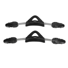 2PCS Diving Spring Fin Strap Stainless Steel Diving Fin Heel Strap with Quick Release Buckles for Scuba Diving Black M
