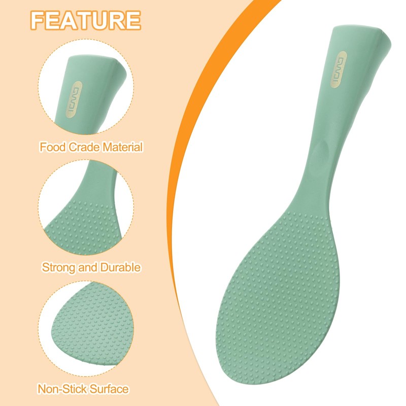 UXCell Silicone Rice Paddle and Spoon - Non-Stick, Heat Resistant,