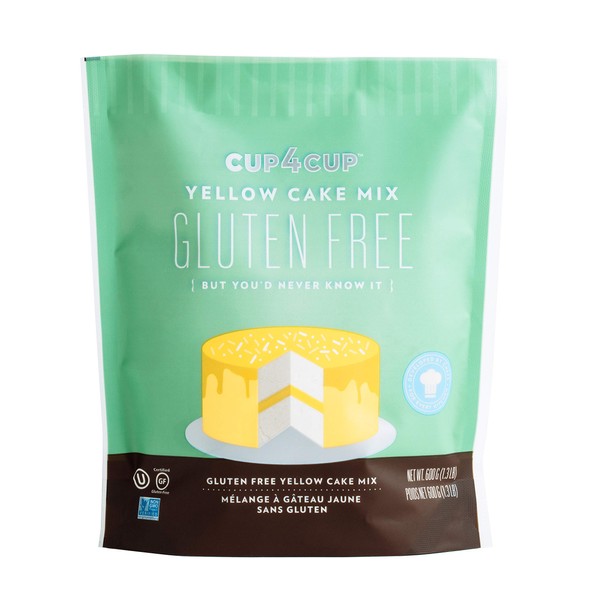 Cup4Cup Yellow Cake Mix, 1.3 Pounds, Certified Gluten Free, Non-GMO, Kosher, Made in the USA