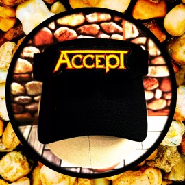 ACCEPT ROCK BAND GOLF AND TENNIS SUN VISORS BLACK HAT ADJUSTABLE BACK