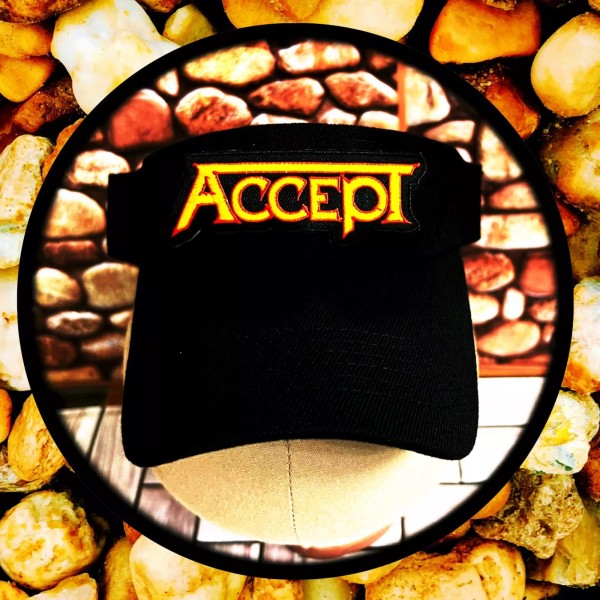 ACCEPT ROCK BAND GOLF AND TENNIS SUN VISORS BLACK HAT
