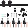 CCJH 6FT Sliding Track Barn Door Hardware Kit for Single