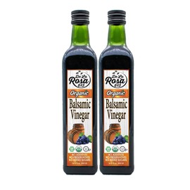 De La Rosa 613 De La Rosa Organic Balsamic Vinegar, Kosher for Passover, Vegan & Gluten Free, Balsamic Vinegar Dressing for Salads and Marinades, 16.9 oz (Pack of 2)