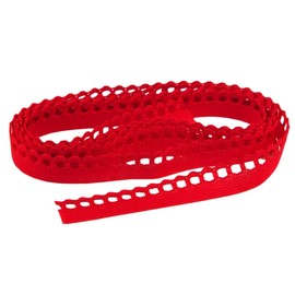 Porcelynne Vintage Crochet Look Red Lace is 3/8" Wide - 5 Yards - Vintage, Non Stretch, Crafts, DIY