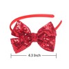 AMYDECOR Red Sequin Bow Headband for Girls - Boutique Style