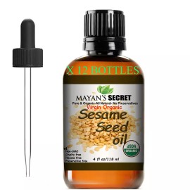 Mayans Secret Bulk Organic Sesame Seed  Oil Wholesale - SESAME SEED 4 OZ (12 BOTTLES)