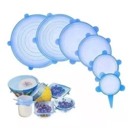 Innovaciones Tapas De Silicon Reutilizables Antiderrames (6 Piezas)
