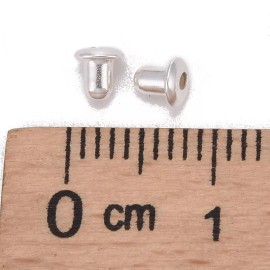 Unbranded 925 Sterling Silver Ear Nuts, Hallmarked 4x3mm, Hole: 0.8mm. 2 Pairs