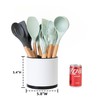 LIBODOUR Utensil Holder,Kitchen Utensil Holder For Counter,Rotating Silverware Organizer Cooking