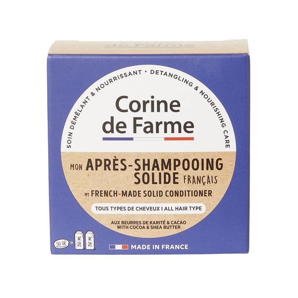 My Conditioner Solid French Shampoo for All Hair Types - 50g - Recipes Hair and Planets - With Cocoa Butter and Shea Butter - Nourishes / Detangles Hair