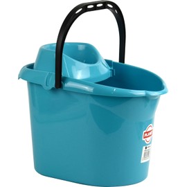Plastic Mop Bucket with Detachable Wringer 13L (Cyan)
