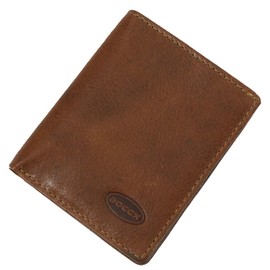 Boccx Small Soft Leather Mens Wallet Slimfold Wallet Mini Purse Cognac 50026 GoBago