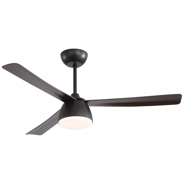 Ceiling Fan w/ Light Fandelier 52inch Matte Black Outdoor Ceiling