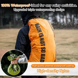 HIKEMAN Waterproof Backpack Rain Cover, Upgraded Anti-Slip Plastic Buckle Straps with Rubber Band, Ultralight Compact Portable for Hiking Camping Traveling(Blue,L)