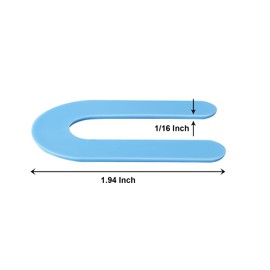 300 Pack Horseshoe Shims Tile Spacers, 1/16 Inch Plastic Shims Structural Horseshoe U Shape, Plastic Horseshoe Shims for Leveling (300pcs, Blue, 1/16 Inch)