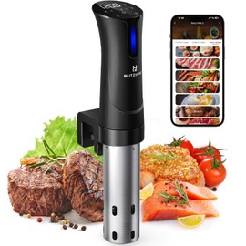 BLITZHOME Sous Vide Machine, WiFi APP Included, 1100W Sous Vide Cooker with Accurate Temperature & Timer, Ultra Quiet Stainless Precision Immersion Circulator Device, Kitchen Gadgets with Recipes…