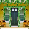 50FT St.Patrick's Day Tinsel Garland Shamrock Clover Green Gold Metallic
