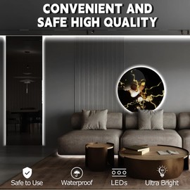 EUGOBRTEN Hollywood Style Vanity Make Up Light, 13ft Ultra Bright White LED neon Lights, Dimmable Touch Control Lights Strip, for Makeup Vanity Table & Bathroom Mirror, Mirror Not Included