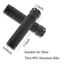 MOLHEM Bike Handlebar Grips, Non-Slip Handlebar Grips with 1 Pair of Allen Wrench, Premium Mountain Bike Grips with Soft Anti-Slip Rubber, Professional Bike Grips for Bike, Scooter, BMX, MTB