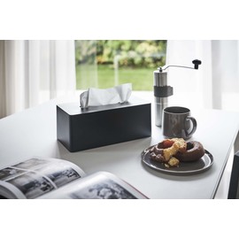 Yamazaki Industrial 3902 Thick Tissue Case, Black, Approx. W 10.2 x D 5.1 x H 3.9 inches (26 x 13 x 10 cm), Tower Moisturizing Tissue